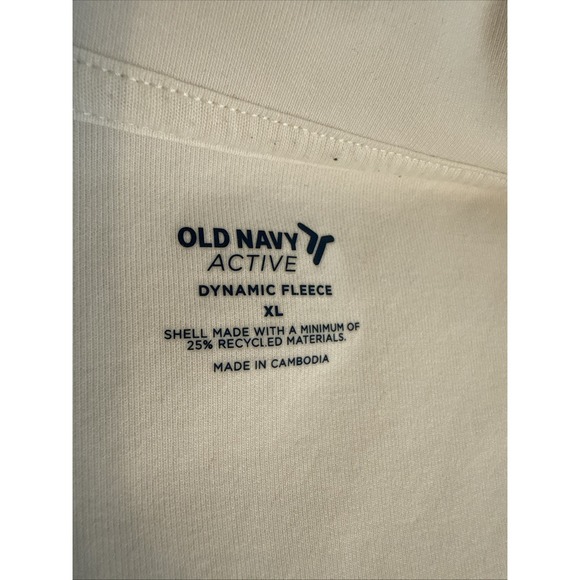 Old Navy Womens XL White Fleece Sweatshirt Athleisure Sporty Casual Cozy Basic - Picture 4 of 11